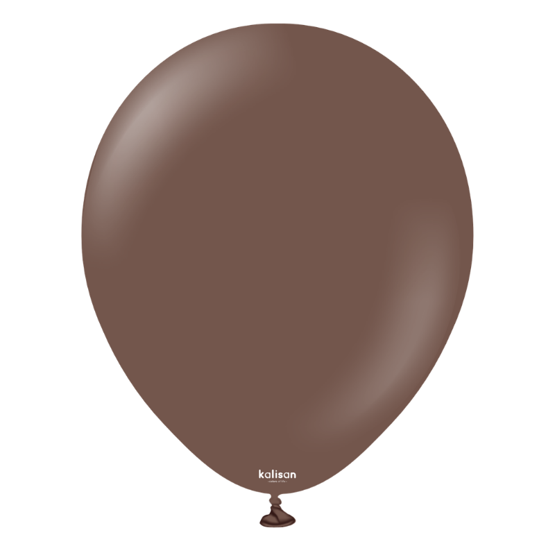 5" Kalisan Standard Chocolate Brown Latex Balloons | 100 Count