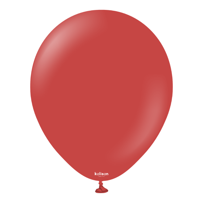 5" Kalisan Standard Deep Red Latex Balloons | 100 Count