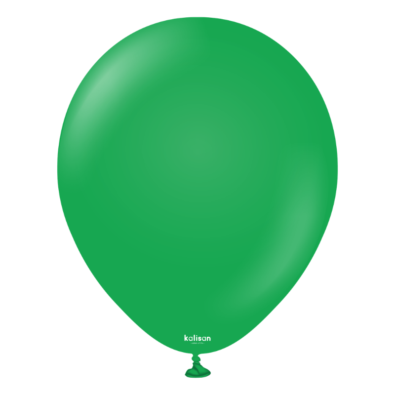5" Kalisan Standard Green Latex Balloons | 100 Count