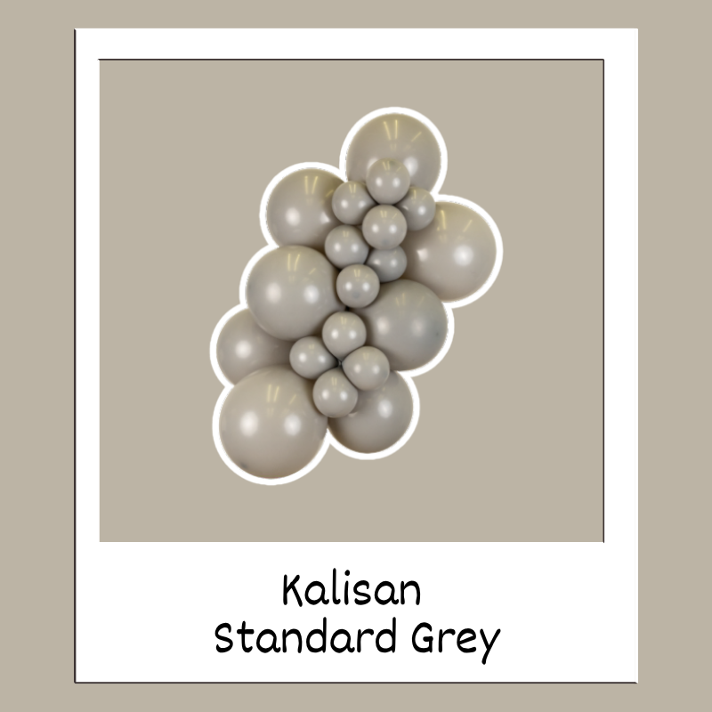 24" Kalisan Standard Grey Latex Balloons | 2 Count