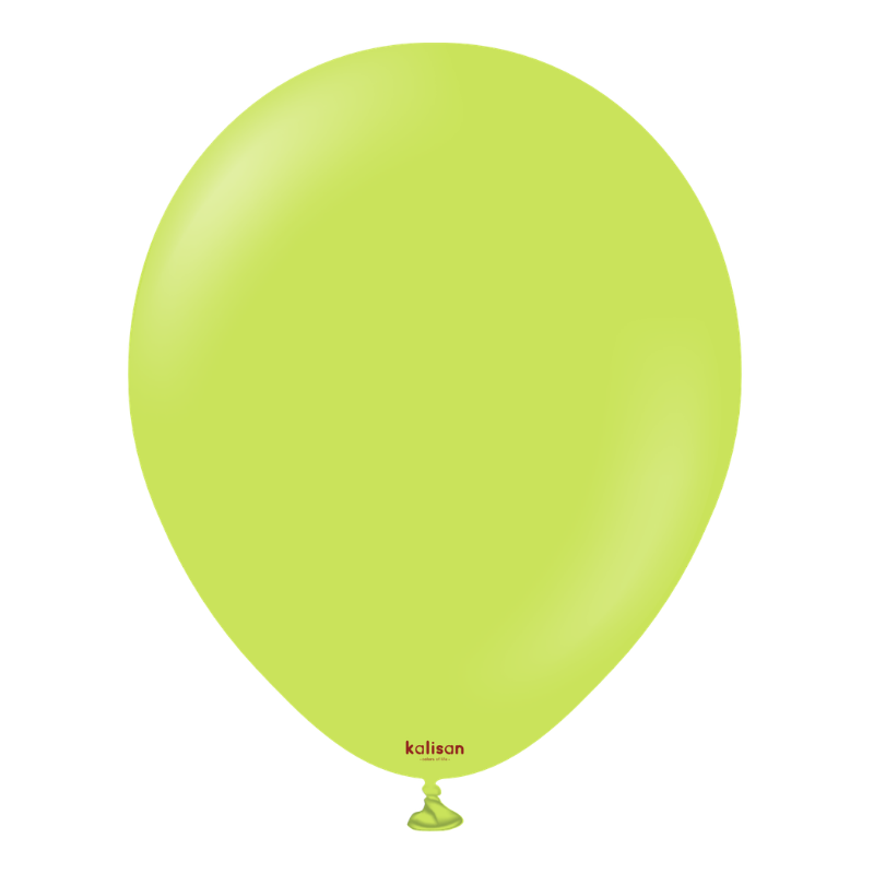 5" Kalisan Standard Lime Green Latex Balloons | 100 Count