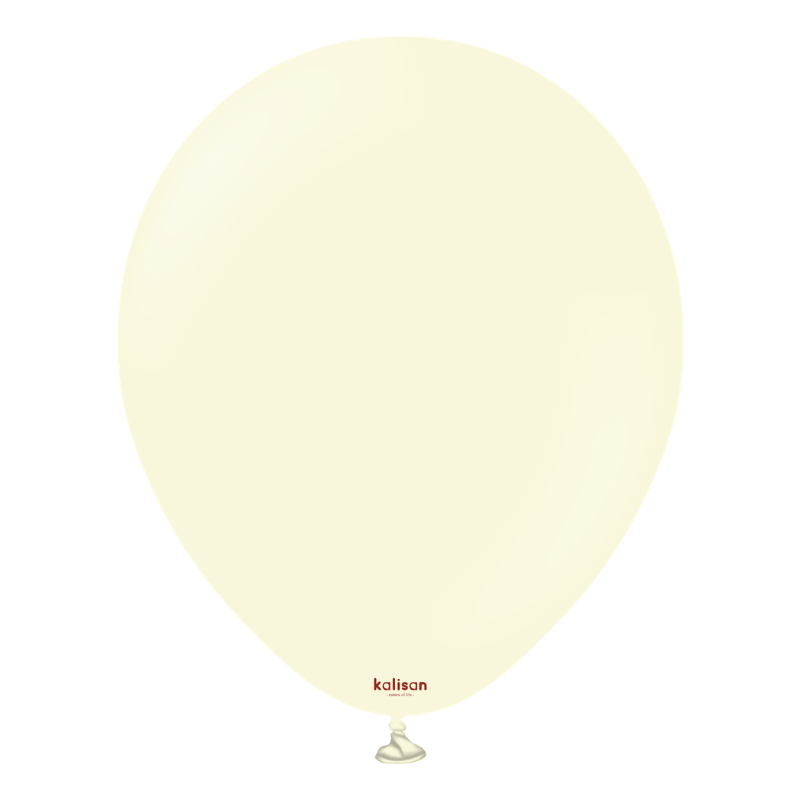 12" Kalisan Macaron Pale Yellow Latex Balloons | 100 Count