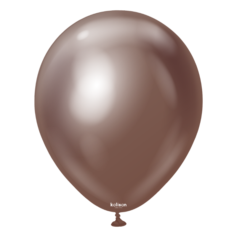 12" Kalisan Mirror Chocolate Latex Balloons | 50 Count