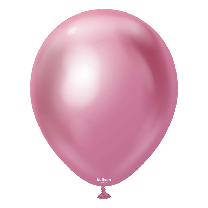 12" Kalisan Mirror Pink Latex Balloons | 50 Count