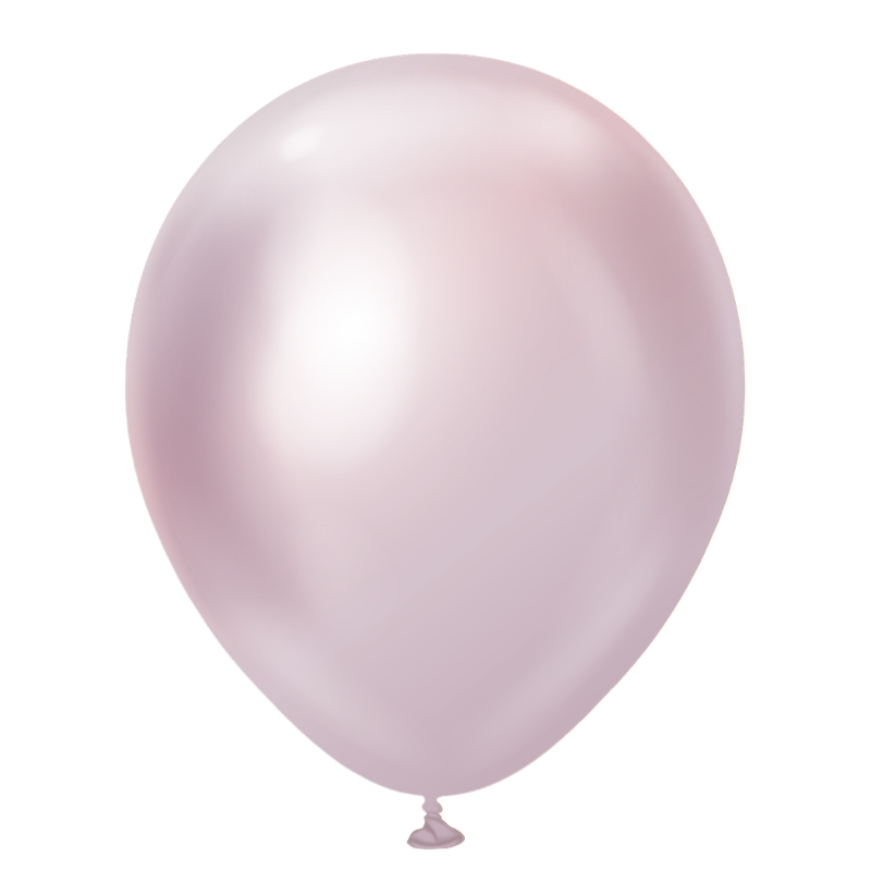 12" Kalisan Mirror Pink Gold Latex Balloons | 50 Count