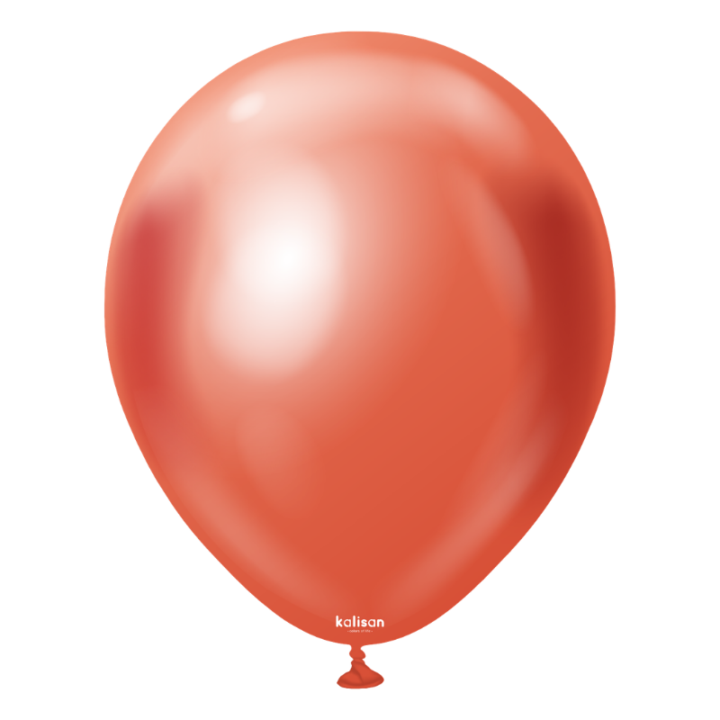 12" Kalisan Mirror Red Latex Balloons | 50 Count