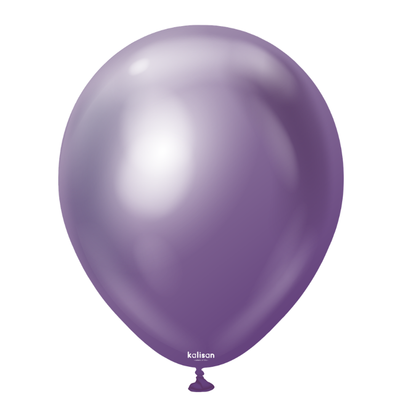 12" Kalisan Mirror Violet Latex Balloons | 50 Count