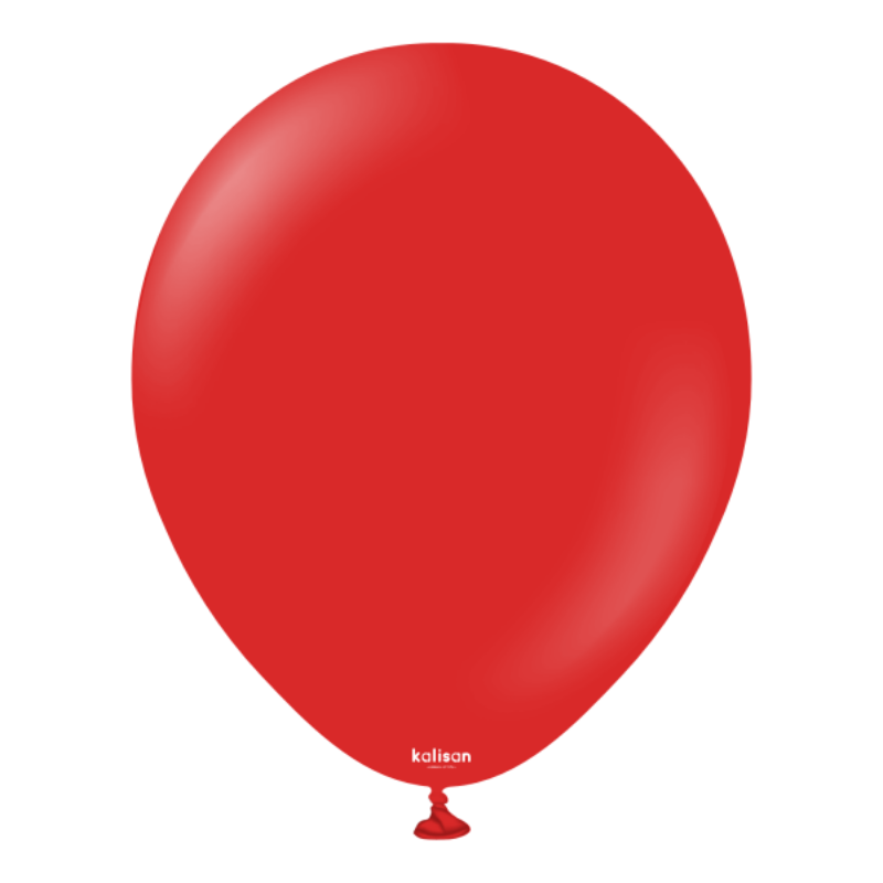5" Kalisan Standard Red Latex Balloons | 100 Count