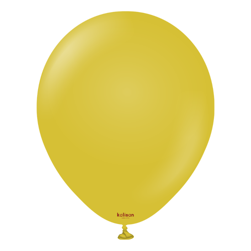 5" Kalisan Retro Mustard Latex Balloons | 100 Count