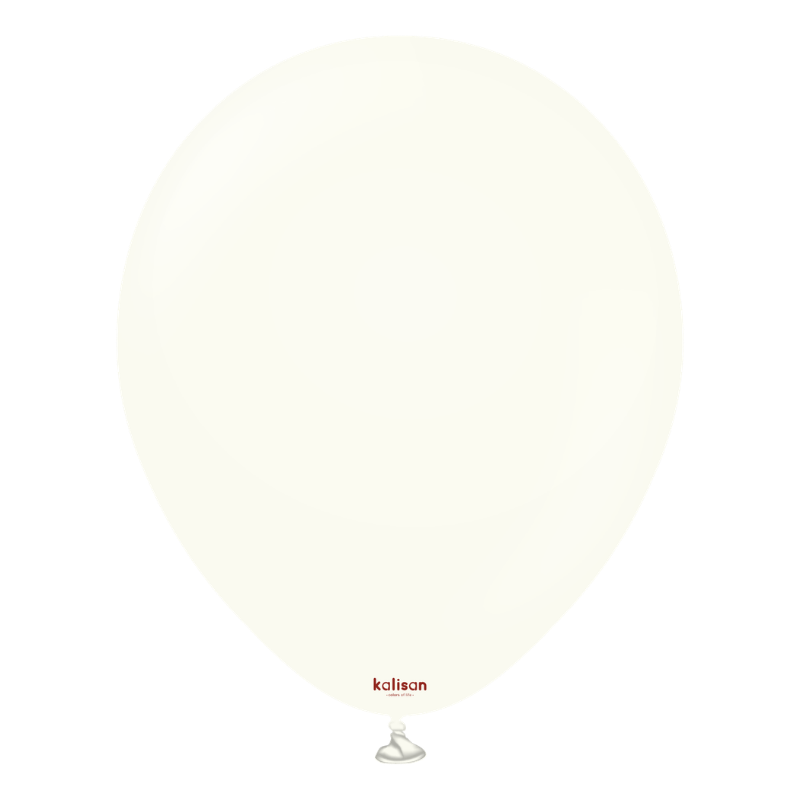 36" Kalisan Retro White Latex Balloons | 2 Count