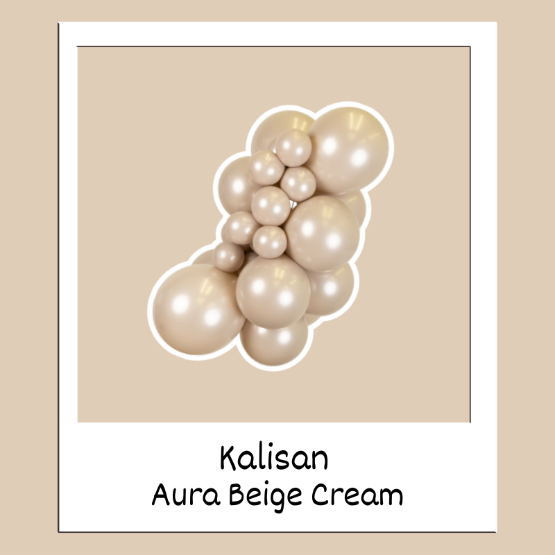 260M Kalisan Aura Beige Cream Nozzle Up Modeling Latex Balloons | 50 Count