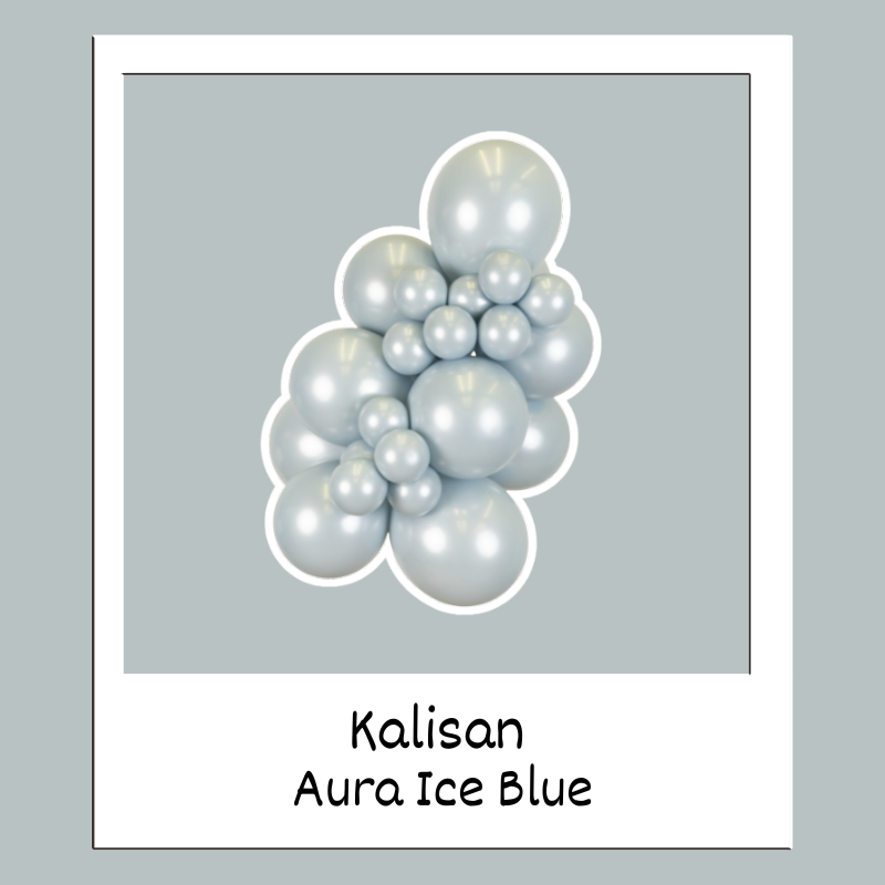 260M Kalisan Aura Ice Blue Nozzle Up Modeling Latex Balloons | 50 Count