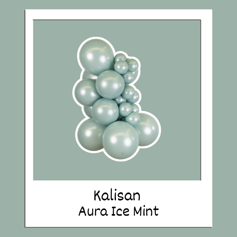 260M Kalisan Aura Ice Mint Nozzle Up Modeling Latex Balloons | 50 Count