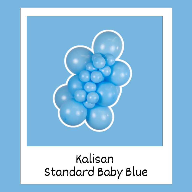 6" Kalisan Standard Baby Blue K-Link Latex Linking Balloons | 50 Count