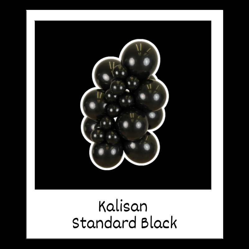 5" Kalisan Standard Black Latex Balloons | 100 Count