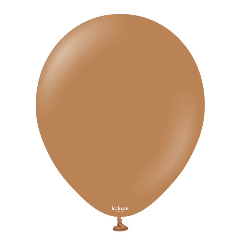 5" Kalisan Standard Caramel Brown Latex Balloons | 100 Count