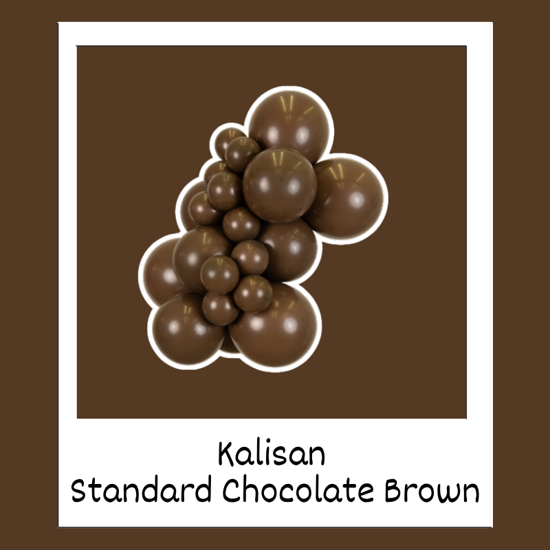 160 Kalisan Standard Chocolate Brown Nozzle Up Modeling Latex Balloons | 50 Count