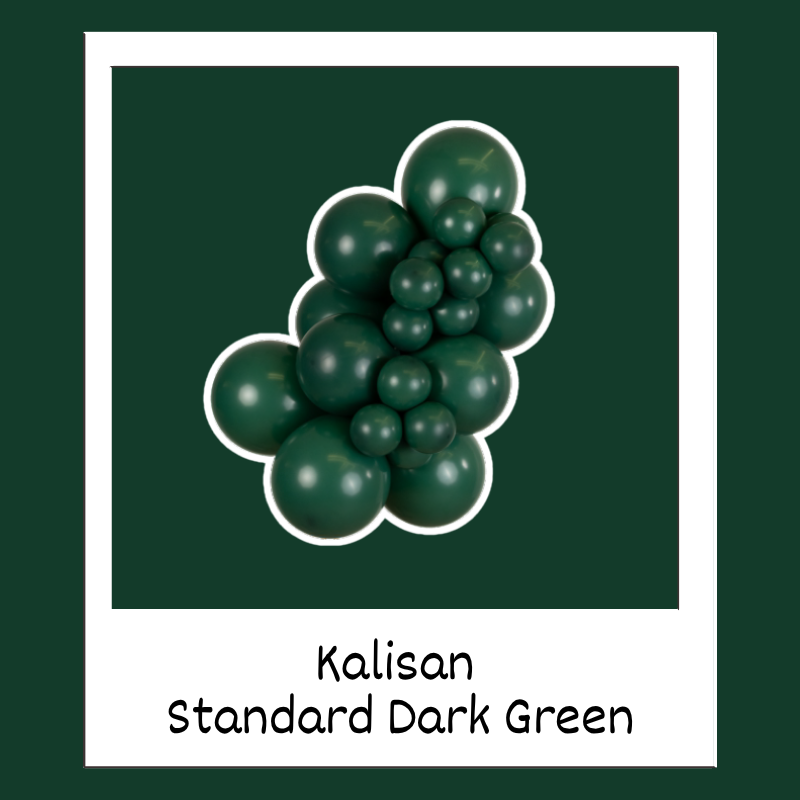 6" Kalisan Standard Dark Green K-Link Latex Linking Balloons | 50 Count
