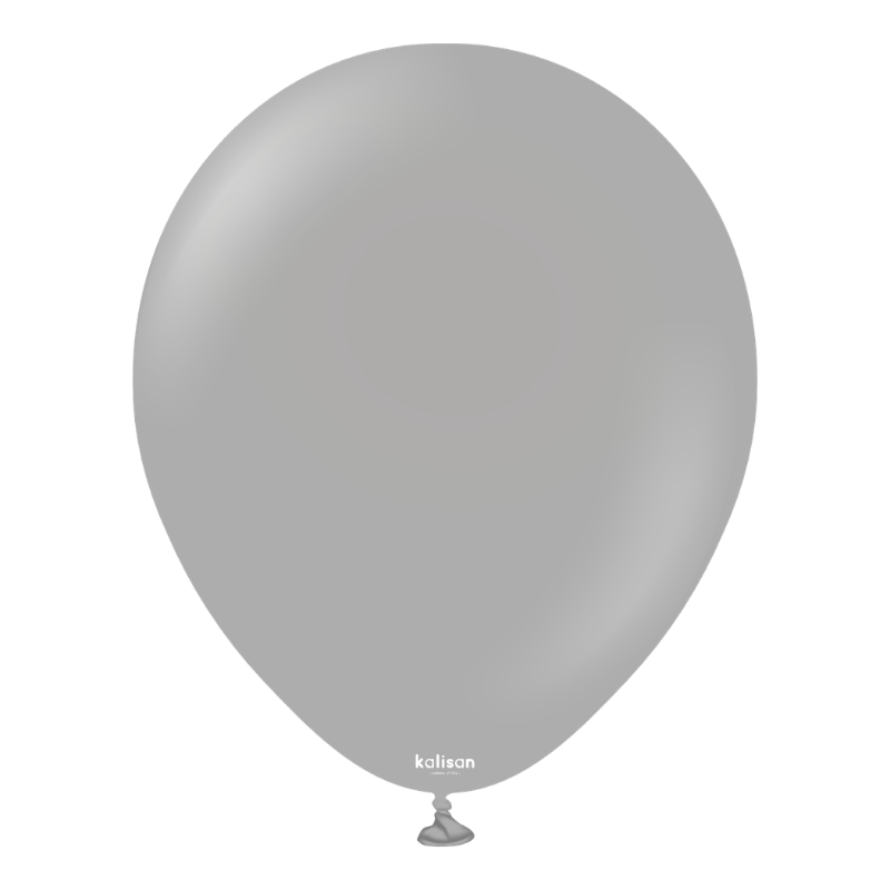 5" Kalisan Standard Grey Latex Balloons | 100 Count