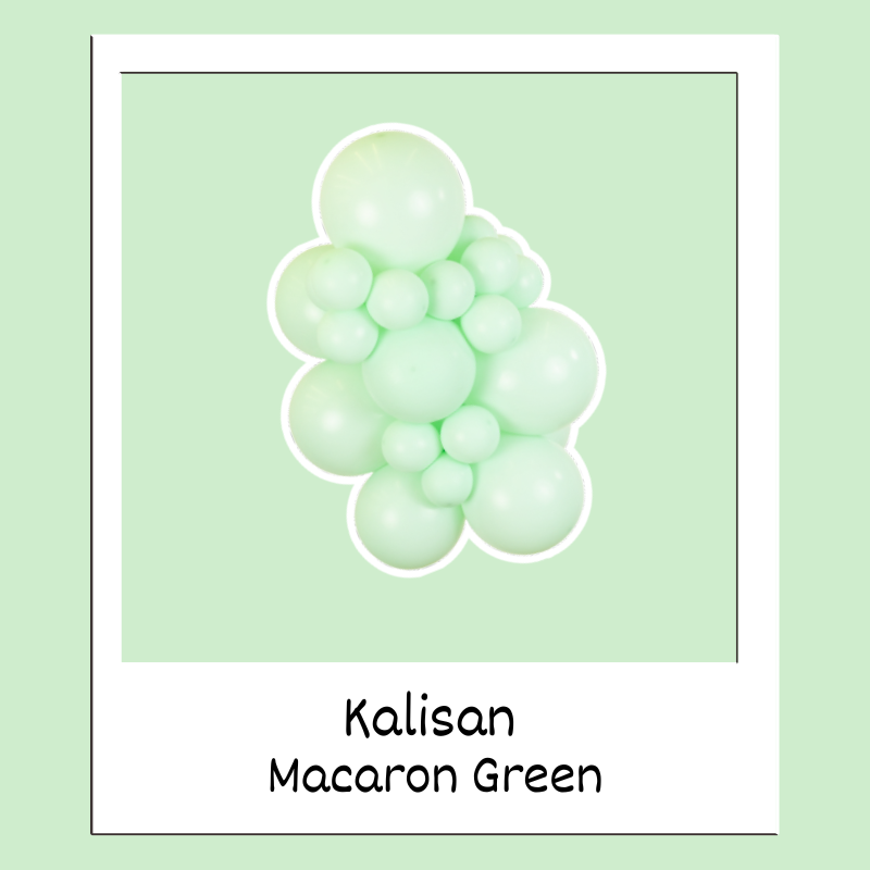 360M Kalisan Macaron Green Nozzle Up Modeling Latex Balloons | 50 Count