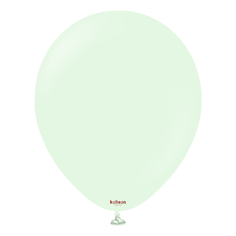 12" Kalisan Macaron Pale Green Latex Balloons | 100 Count