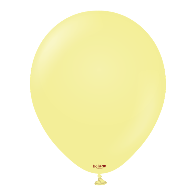 12" Kalisan Macaron Yellow Latex Balloons | 100 Count