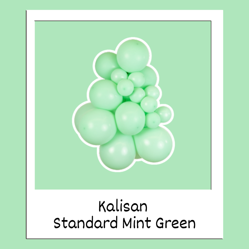 5" Kalisan Standard Mint Green Latex Balloons | 100 Count