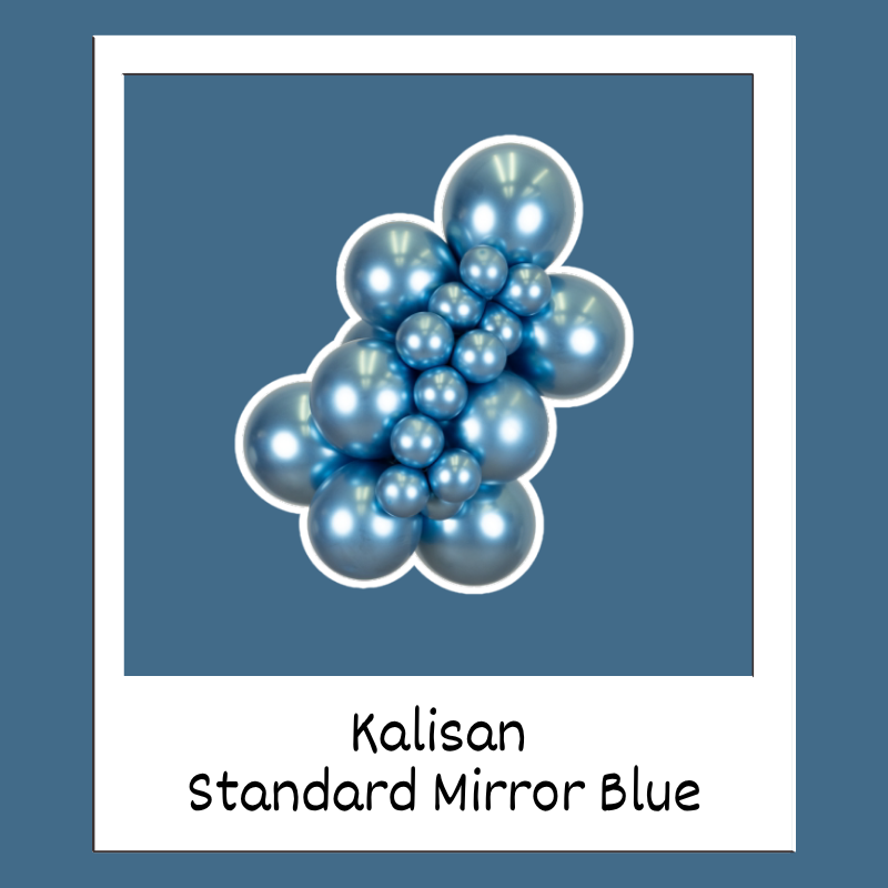 24" Kalisan Mirror Blue Latex Balloons | 2 Count