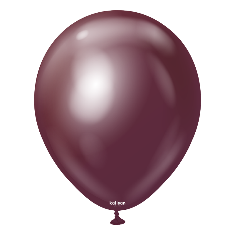 12" Kalisan Mirror Burgundy Latex Balloons | 50 Count