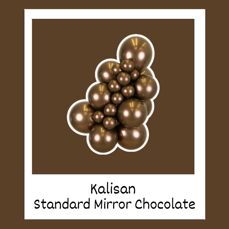 160M Kalisan Mirror Chocolate Nozzle Up Modeling Latex Balloons | 50 Count