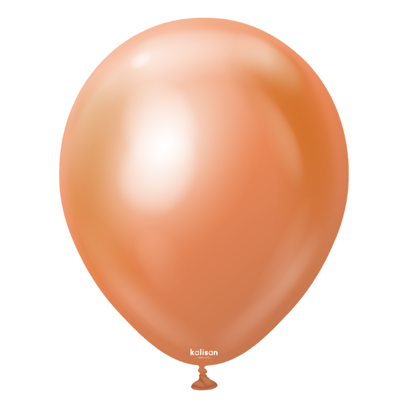 12" Kalisan Mirror Copper Latex Balloons | 50 Count