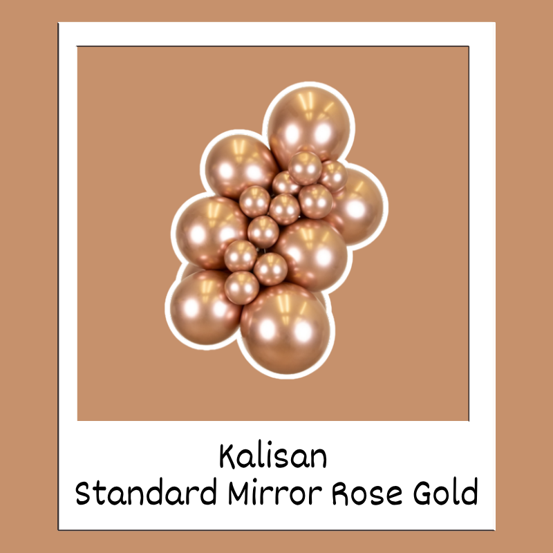 5" Kalisan Mirror Rose Gold Latex Balloons | 100 Count
