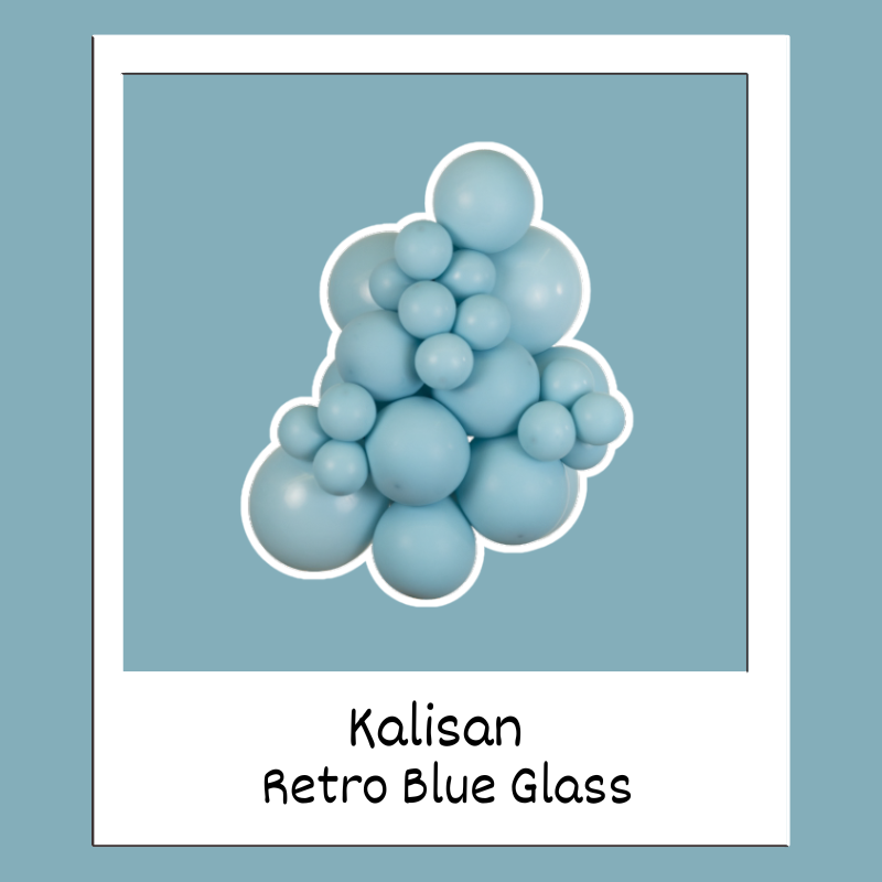 36" Kalisan Retro Blue Glass Latex Balloons | 2 Count