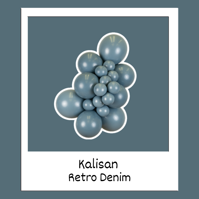 36" Kalisan Retro Denim Latex Balloons | 2 Count