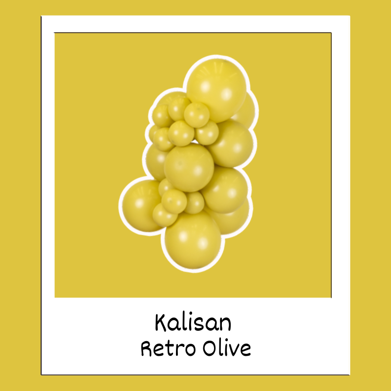 24" Kalisan Retro Olive Latex Balloons | 2 Count