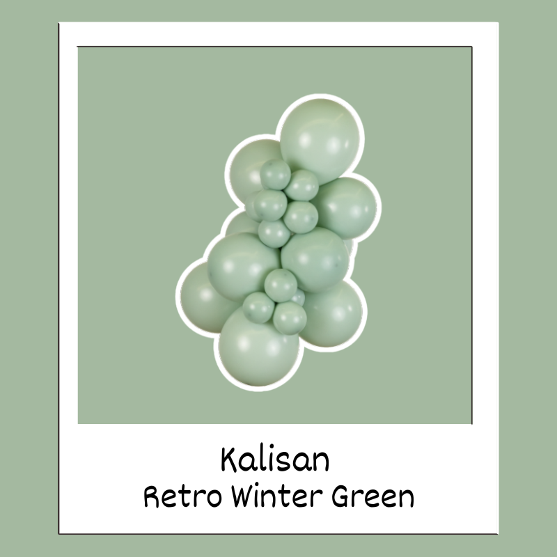 24" Kalisan Retro Winter Green Latex Balloons | 2 Count