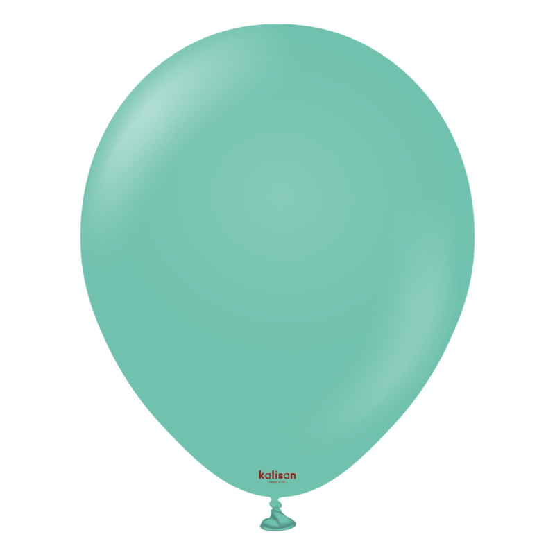 5" Kalisan Standard Sea Green Latex Balloons | 100 Count