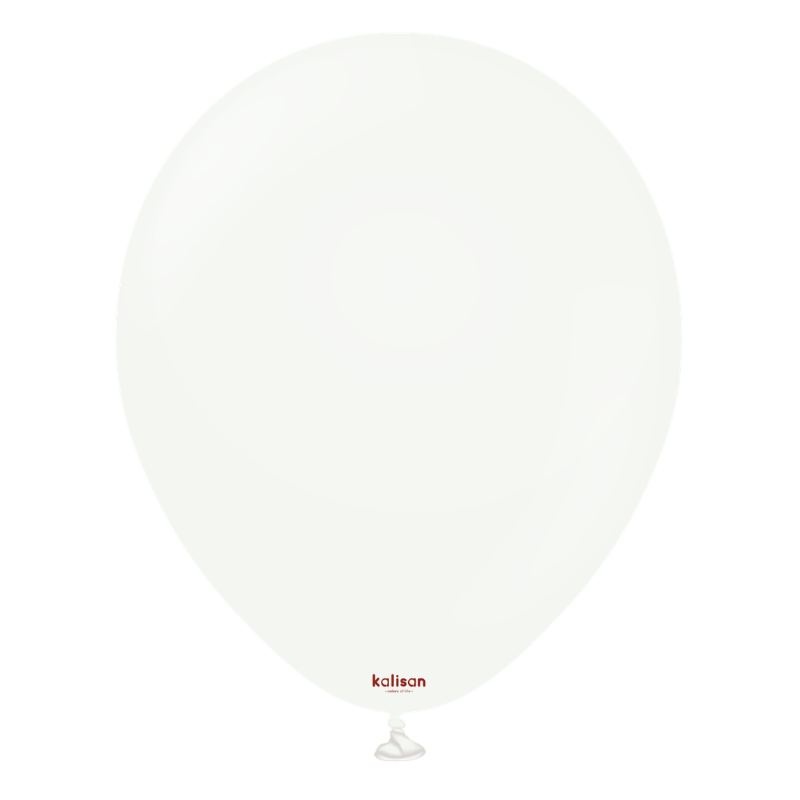 5" Kalisan Standard White Latex Balloons | 100 Count