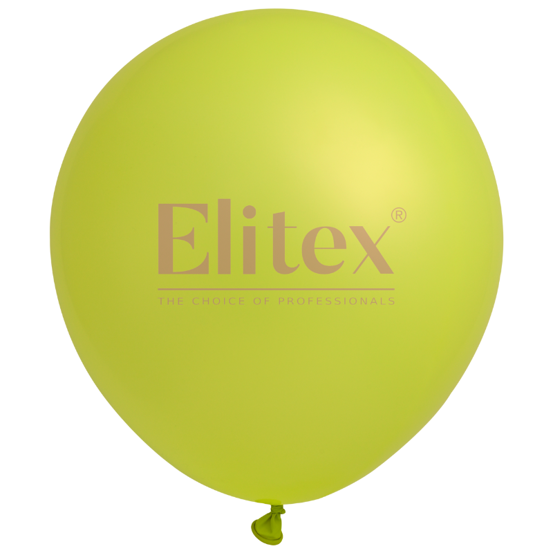 12" Elitex Lemon Green Pastel Round Latex Balloons | 50 Count