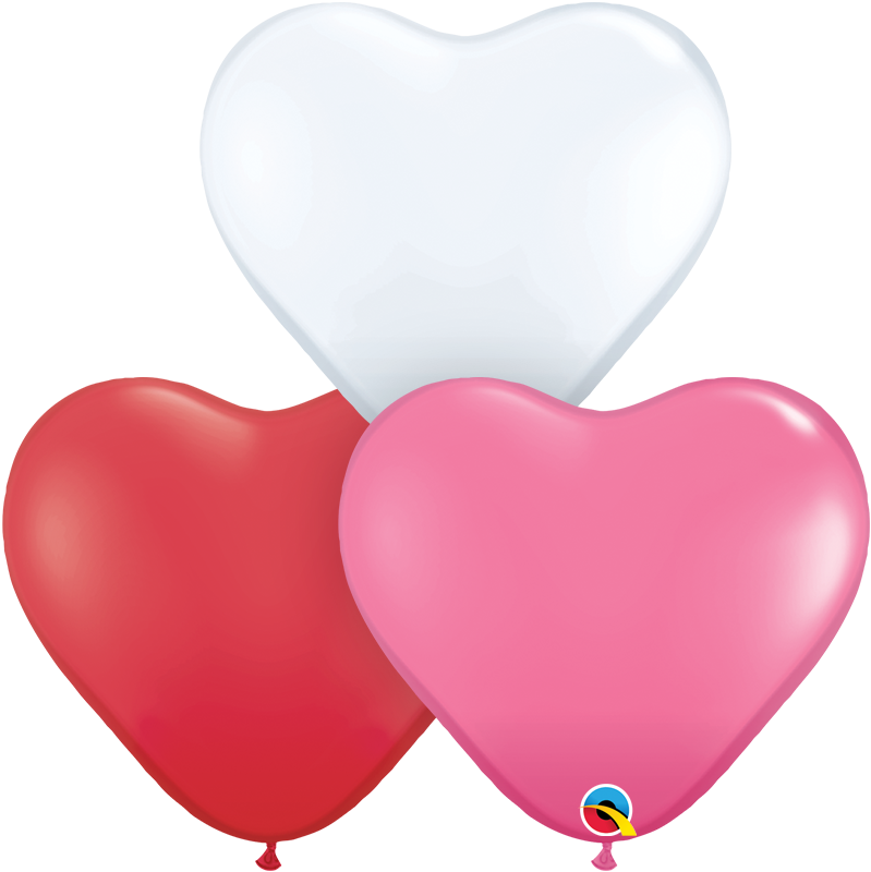 11" Qualatex Love Assortment Heart Latex Balloons | 100 Count