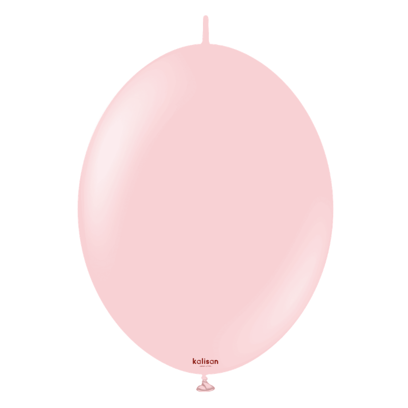 6" Kalisan Macaron Pink K-Link Latex Linking Balloons | 50 Count