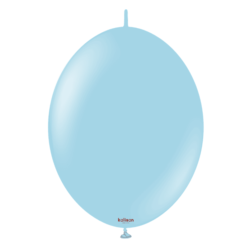 6" Kalisan Macaron Blue K-Link Latex Linking Balloons | 50 Count