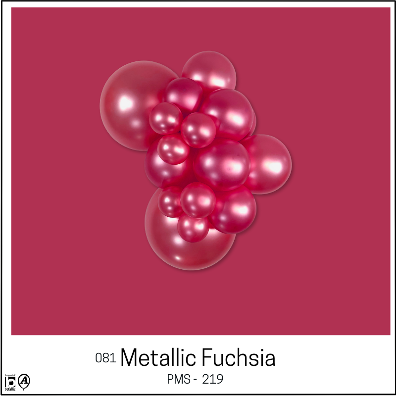 5" Sempertex Metallic Pearlized Fuchsia Latex Balloons | 100 Count