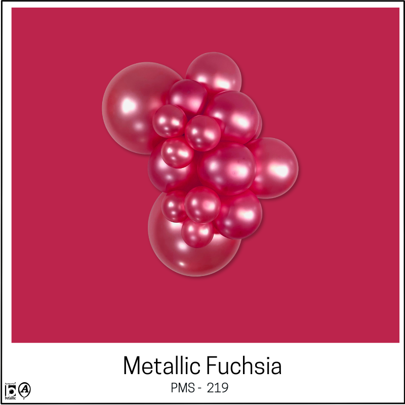 5" Sempertex Metallic Pearlized Fuchsia Latex Balloons | 100 Count