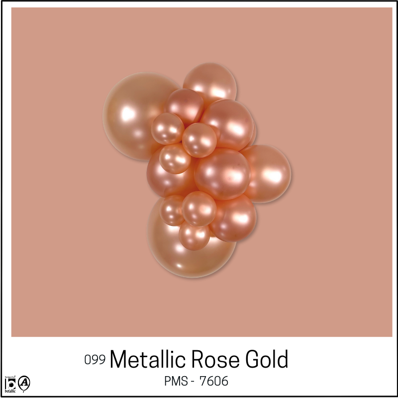 260s Sempertex Metallic Pearlized Rose Gold Twisting - Entertainer Latex Balloons | 50 Count