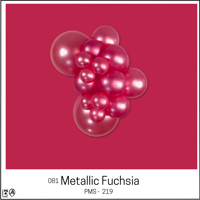 5" Sempertex Metallic Pearlized Fuchsia Latex Balloons | 100 Count
