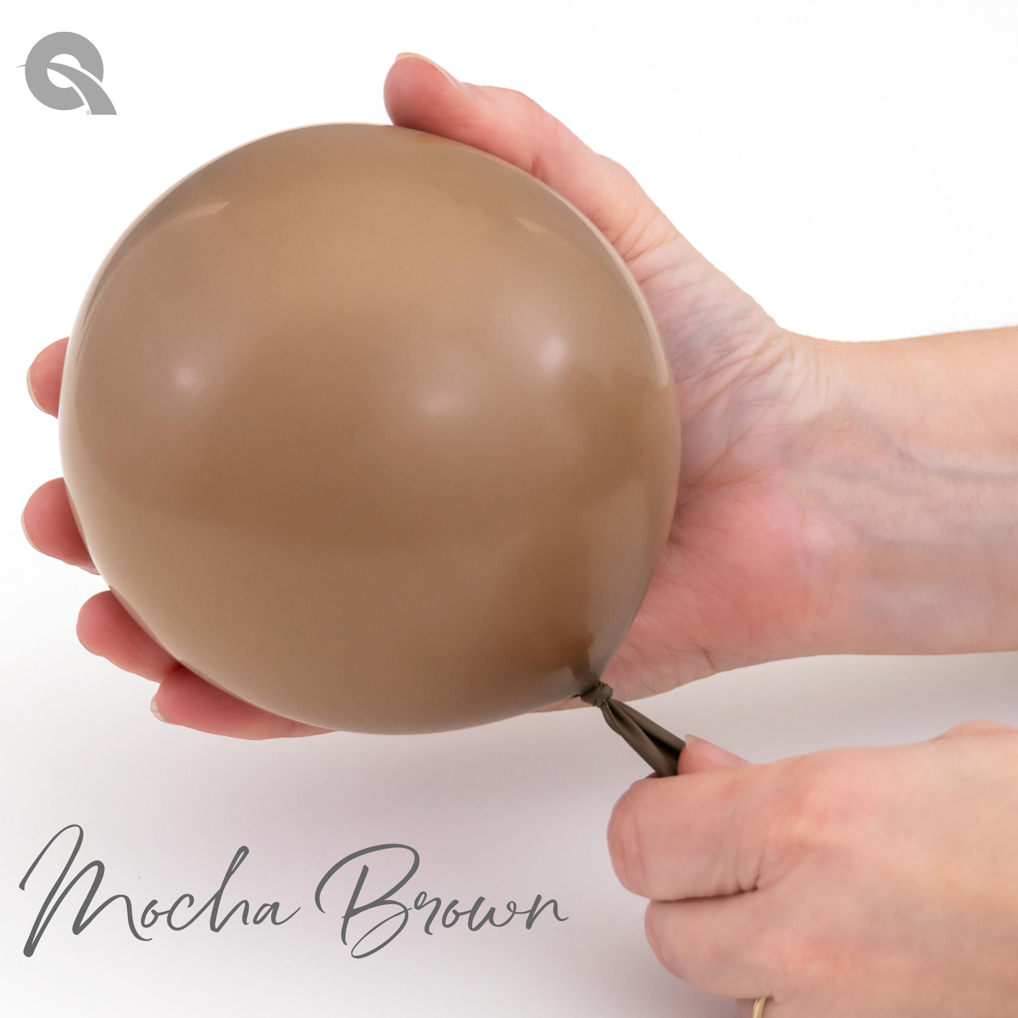 12" Qualatex QuickLink® Mocha Brown Latex Balloons | 50 Count