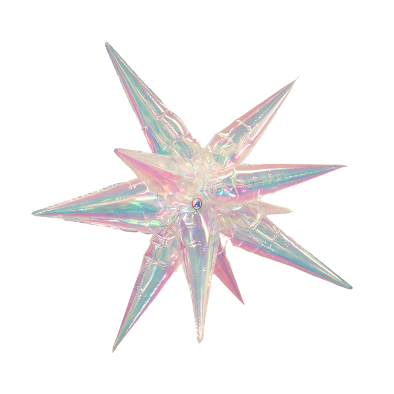 27.5" AAB Designer Frosted Purple Matte Starburst Foil Airfill Balloon | 1 Count
