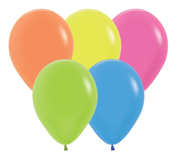 11" Sempertex Neon Assortment Latex Balloons | 100 Count