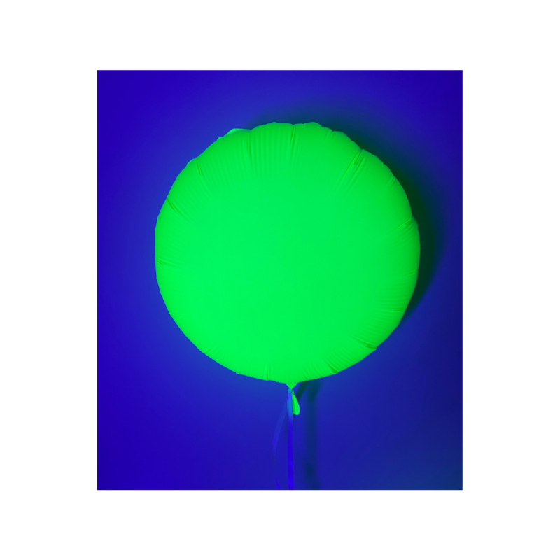 20" AAB Blazing Neon Green Round Non Foil Balloon - Black Light Reactive! | Buy 5 Or More Save 20%